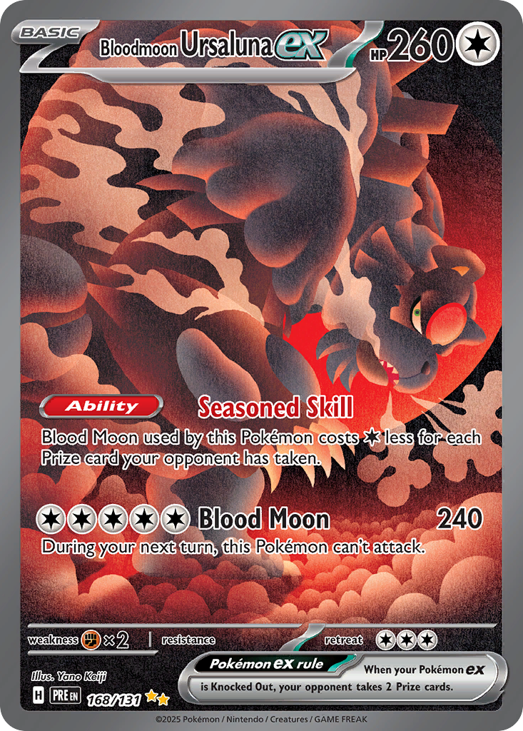 Bloodmoon Ursaluna ex 168/131 — English Pokémon Prismatic Evolutions (2025)
