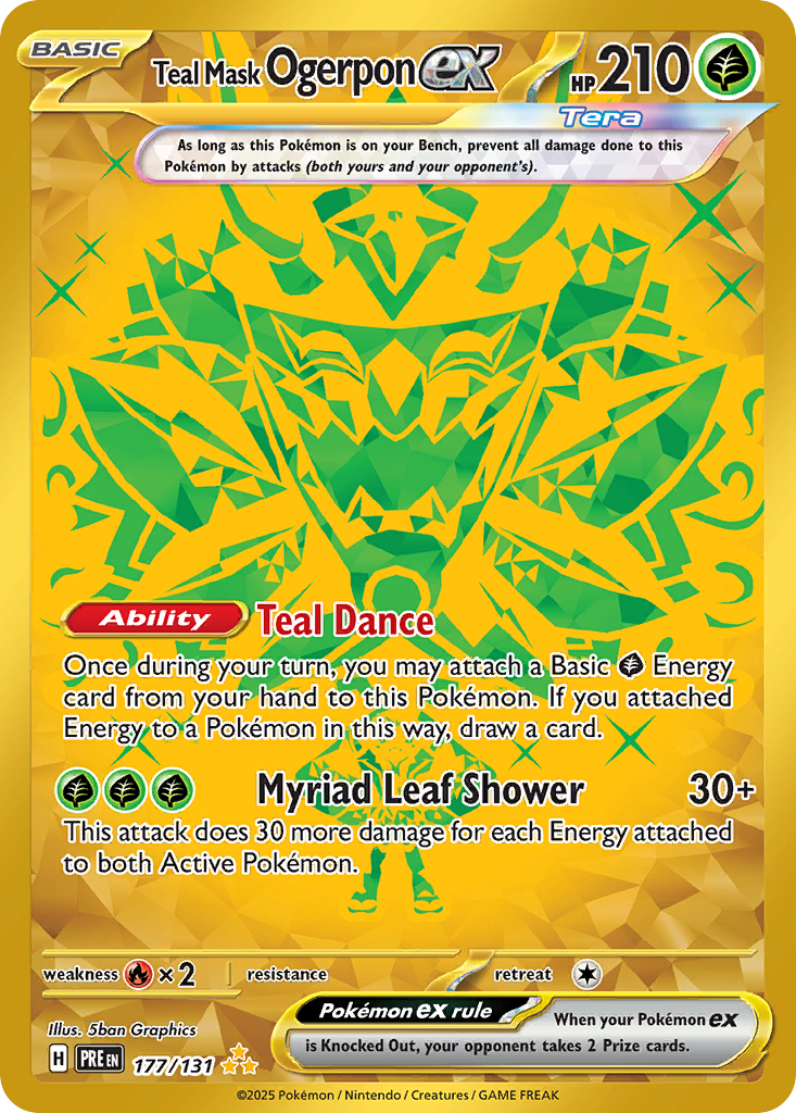 Teal Mask Ogerpon ex 177/131 — English Pokémon Prismatic Evolutions (2025)