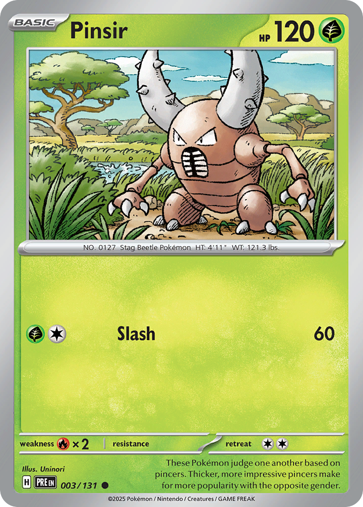 Pinsir 3/131 — English Pokémon Prismatic Evolutions (2025)