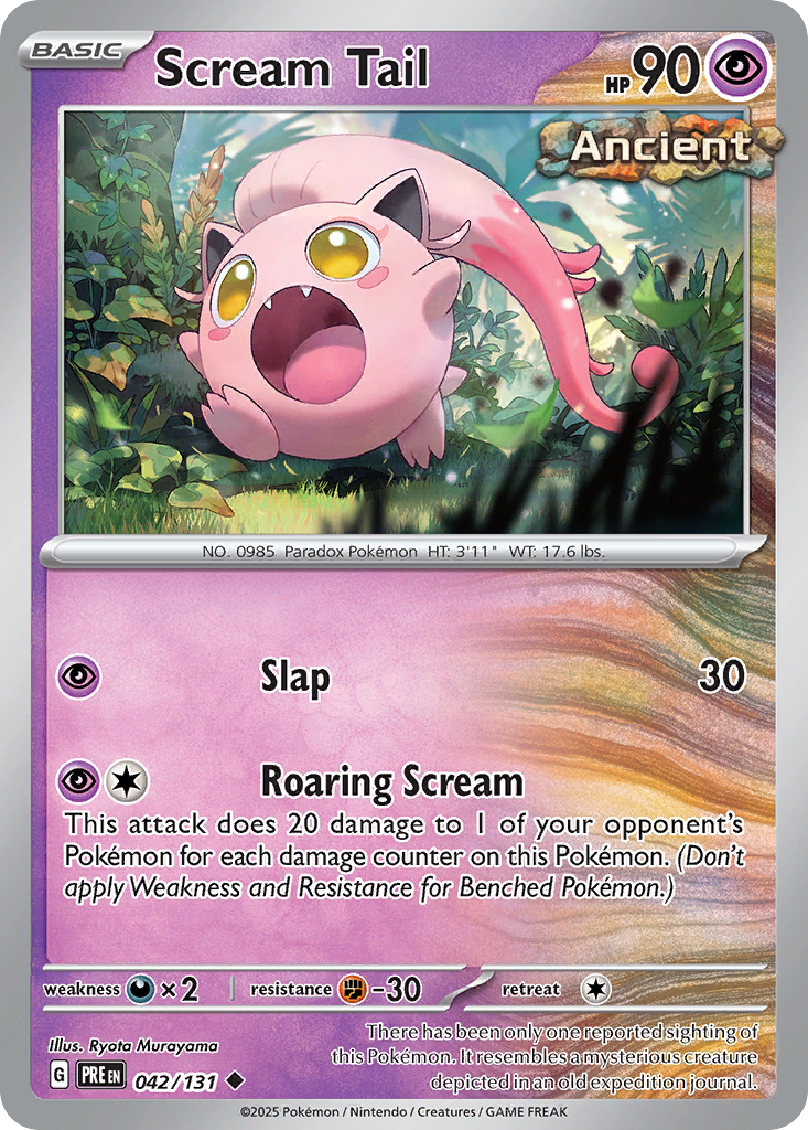 Scream Tail 42/131 — English Pokémon Prismatic Evolutions (2025)