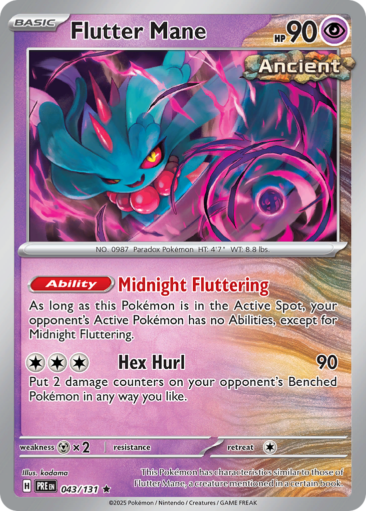 Flutter Mane 43/131 — English Pokémon Prismatic Evolutions (2025)