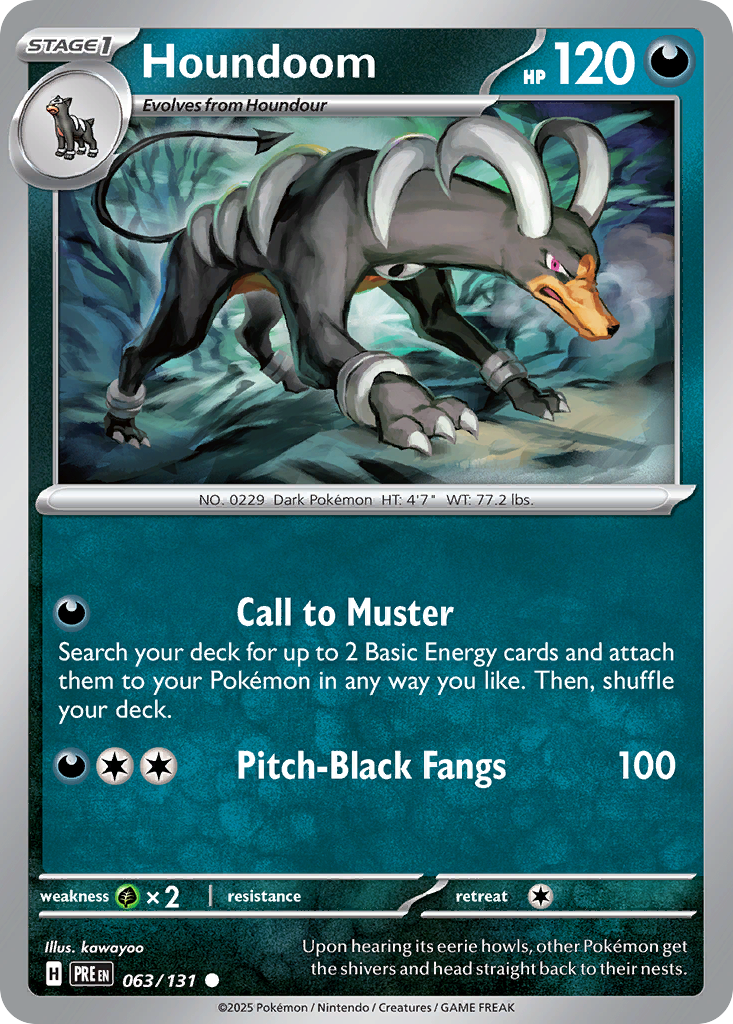 Houndoom 63/131 — English Pokémon Prismatic Evolutions (2025)