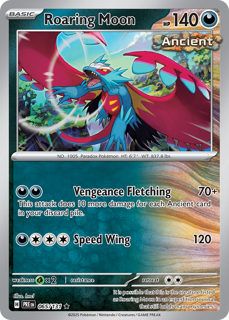 Roaring Moon 65/131 — English Pokémon Prismatic Evolutions (2025)