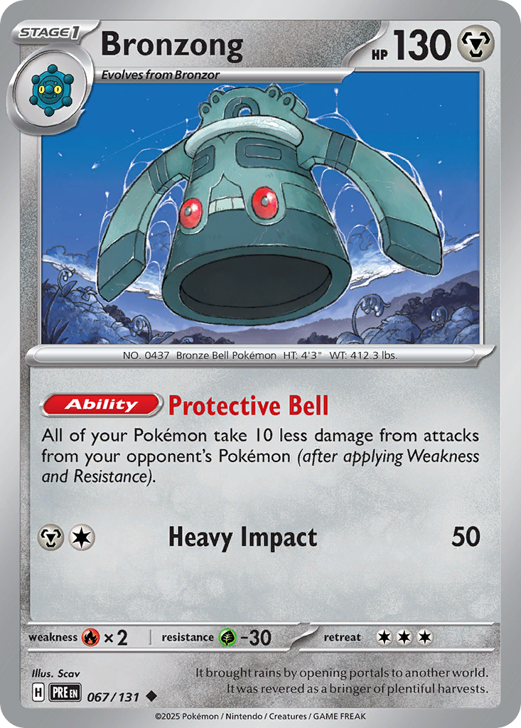 Bronzong 67/131 — English Pokémon Prismatic Evolutions (2025)