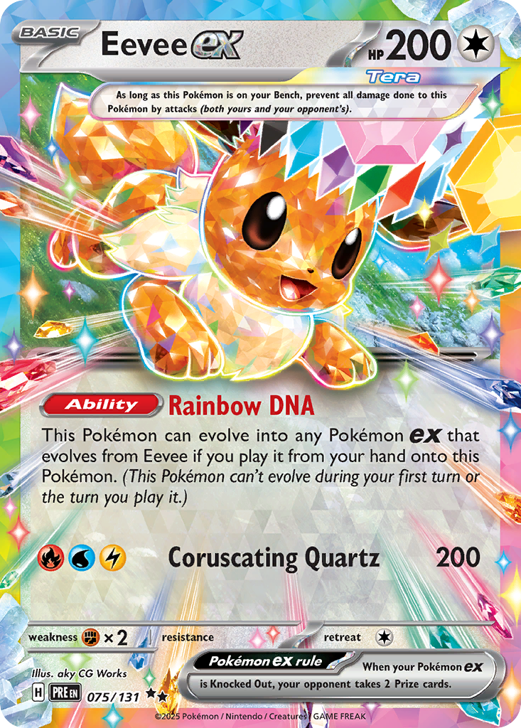 Eevee ex 75/131 — English Pokémon Prismatic Evolutions (2025)