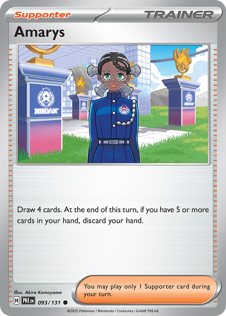 Amarys 93/131 — English Pokémon Prismatic Evolutions (2025)