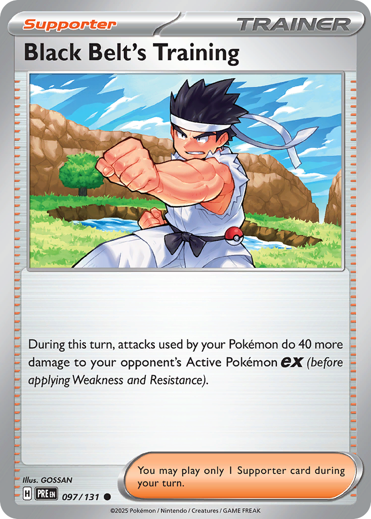 Black Belt's Training 97/131 — English Pokémon Prismatic Evolutions (2025)