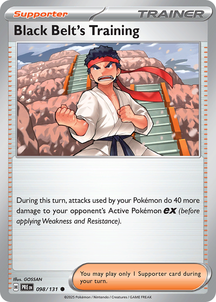 Black Belt's Training 98/131 — English Pokémon Prismatic Evolutions (2025)