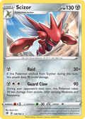 Scizor 128/192 English Pokémon card from Rebel Clash (2020)