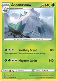Abomasnow 13/192 English Pokémon card from Rebel Clash (2020)