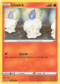 Litwick 31/192 English Pokémon card from Rebel Clash (2020)
