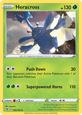 Heracross 6/192 English Pokémon card from Rebel Clash (2020)