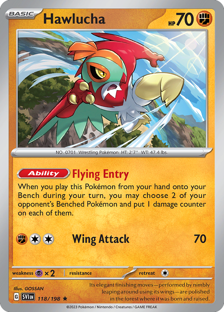 Hawlucha 118/198 — English Pokémon Scarlet & Violet (2023)