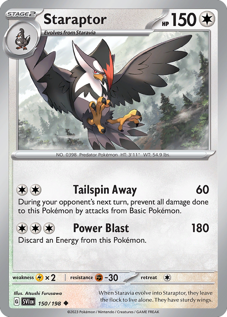Staraptor 150/198 — English Pokémon Scarlet & Violet (2023)