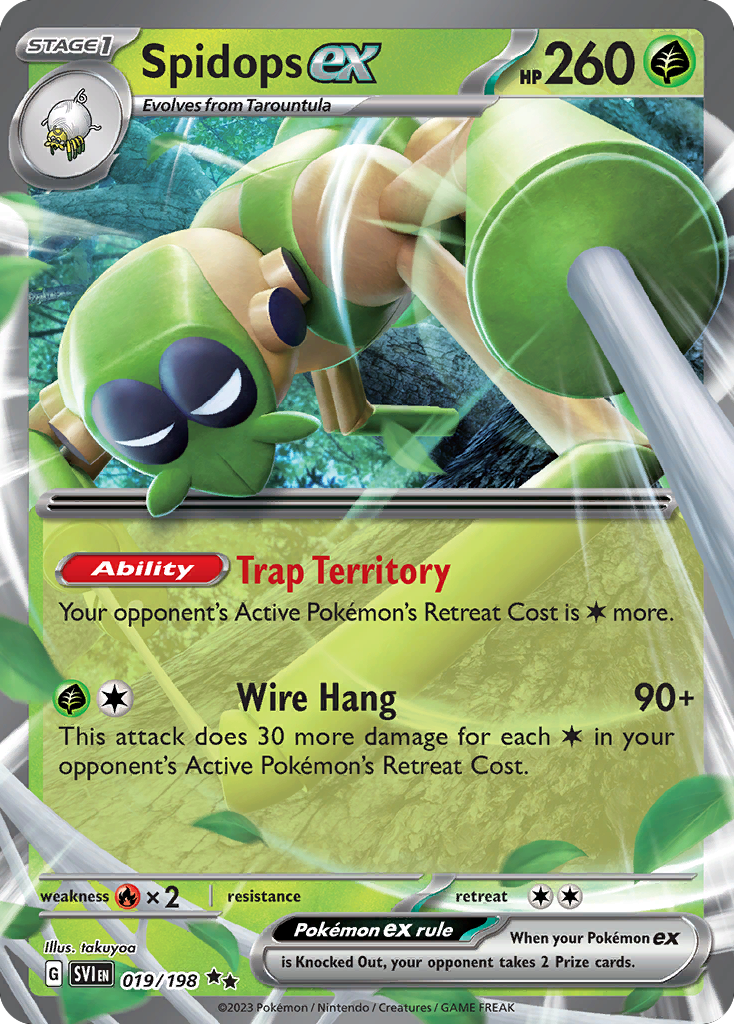 Spidops ex 19/198 — English Pokémon Scarlet & Violet (2023)