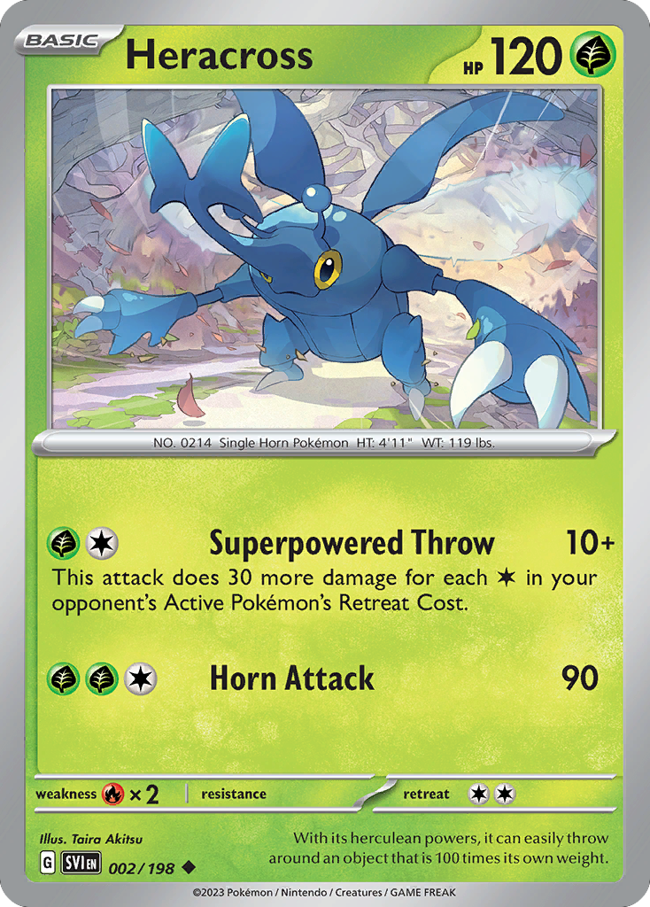 Heracross 2/198 — English Pokémon Scarlet & Violet (2023)