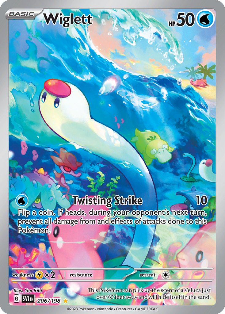 Wiglett 206/198 — English Pokémon Scarlet & Violet (2023)