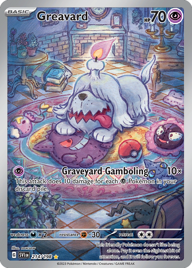 Greavard 214/198 — English Pokémon Scarlet & Violet (2023)