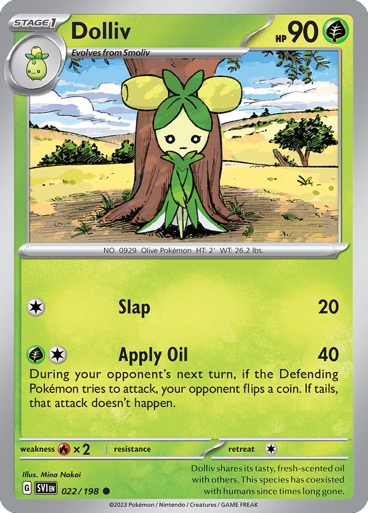 Dolliv 22/198 — English Pokémon Scarlet & Violet (2023)