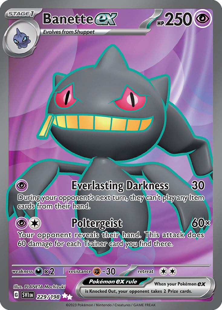 Banette ex 229/198 — English Pokémon Scarlet & Violet (2023)