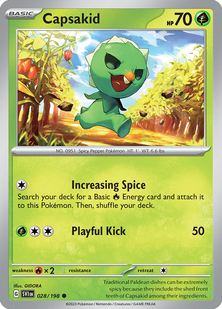Pokemon 28 Capsakid 28/198 Scarlet & Violet | GATECRASH