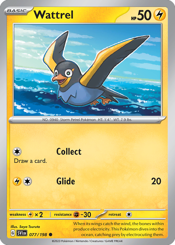 Wattrel 77/198 — English Pokémon Scarlet & Violet (2023)