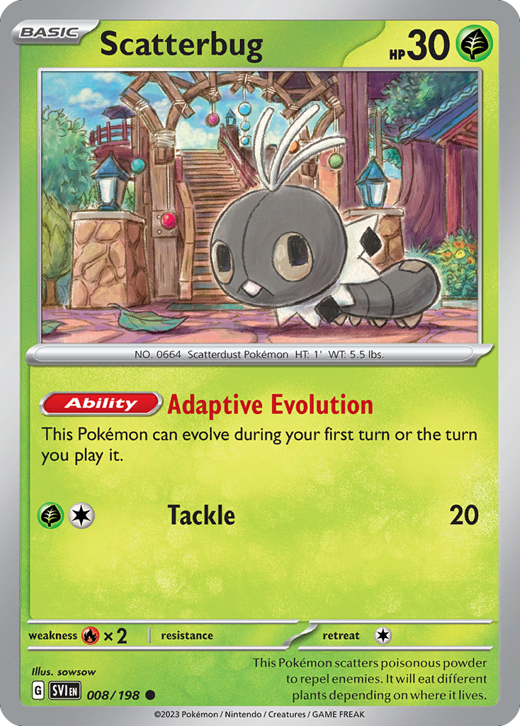 Scatterbug 8/198 — English Pokémon Scarlet & Violet (2023)