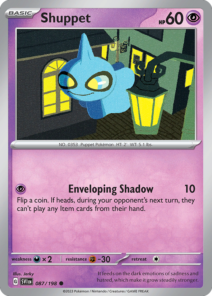 Shuppet 87/198 — English Pokémon Scarlet & Violet (2023)