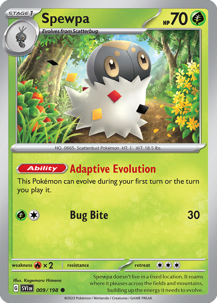 Spewpa 9/198 — English Pokémon Scarlet & Violet (2023)