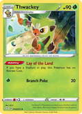 Thwackey 12/72 English Pokémon card from Shining Fates (2021)