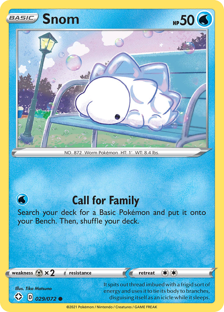 Snom 29/72 English Pokémon card from Shining Fates (2021)