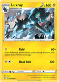 Luxray 33/72 English Pokémon card from Shining Fates (2021)