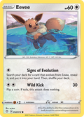 Eevee 52/72 English Pokémon card from Shining Fates (2021)