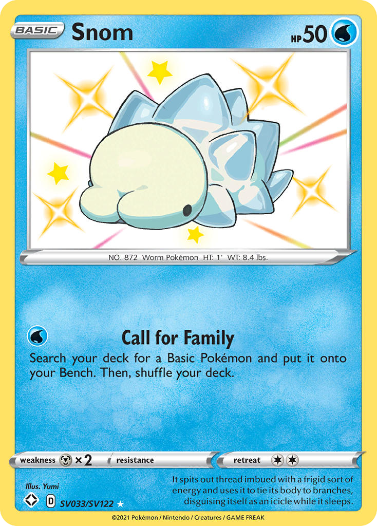Snom SV033/SV122 English Pokémon card from Shining Fates Shiny Vault (2021)