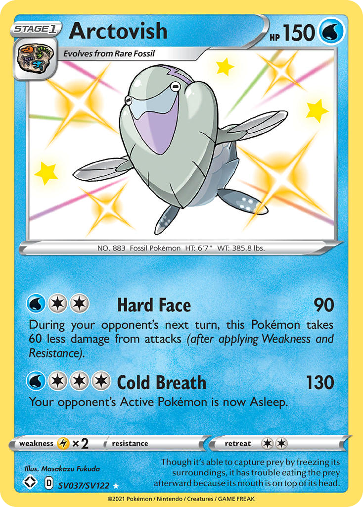 Arctovish SV037/SV122 English Pokémon card from Shining Fates Shiny Vault (2021)