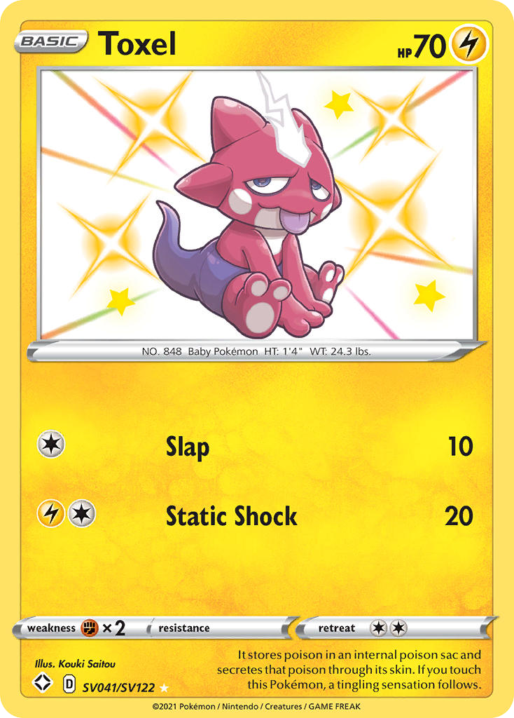 Toxel SV041/SV122 English Pokémon card from Shining Fates Shiny Vault (2021)