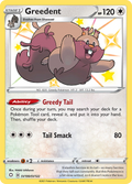 Greedent SV100/SV122 English Pokémon card from Shining Fates Shiny Vault (2021)