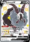 Dubwool V SV120/SV122 English Pokémon card from Shining Fates Shiny Vault (2021)
