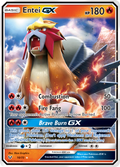 Entei-GX 10/73 English Pokémon card from Shining Legends (2017)
