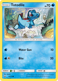 Totodile 18/73 English Pokémon card from Shining Legends (2017)