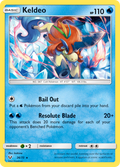 Keldeo 26/73 English Pokémon card from Shining Legends (2017)