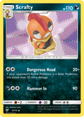 Scrafty 51/73 English Pokémon card from Shining Legends (2017)