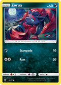 Zorua 52/73 English Pokémon card from Shining Legends (2017)