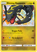 Shining Rayquaza 56/73 English Pokémon card from Shining Legends (2017)