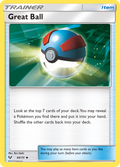 Great Ball 60/73 English Pokémon card from Shining Legends (2017)