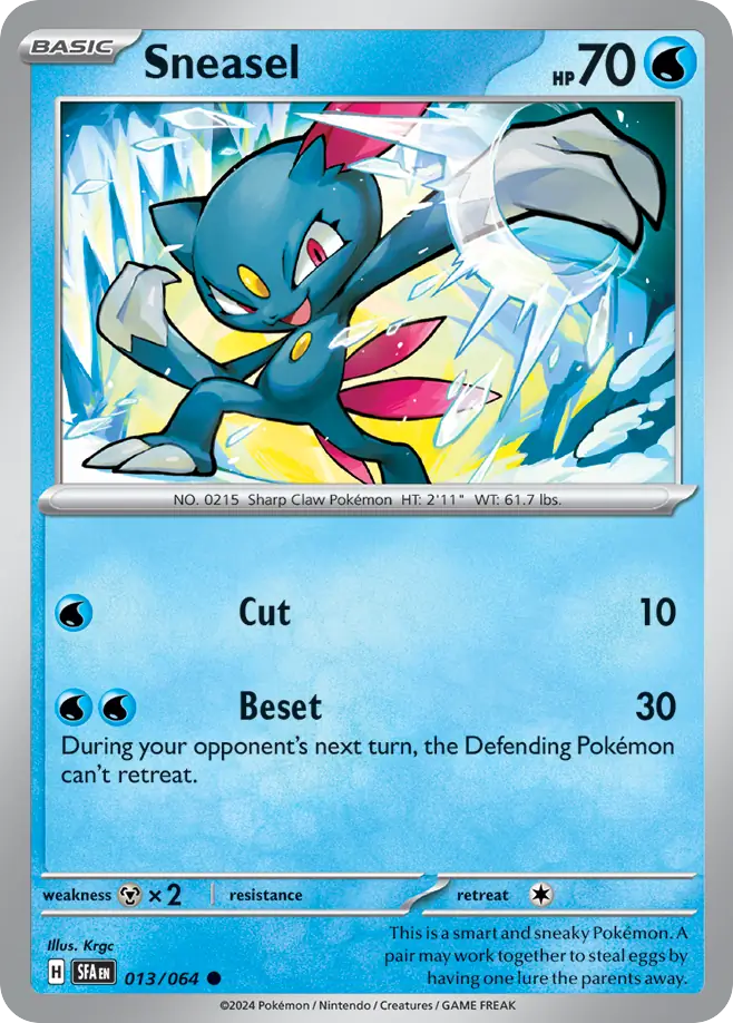 Sneasel 13/64 — English Pokémon Shrouded Fable (2024)