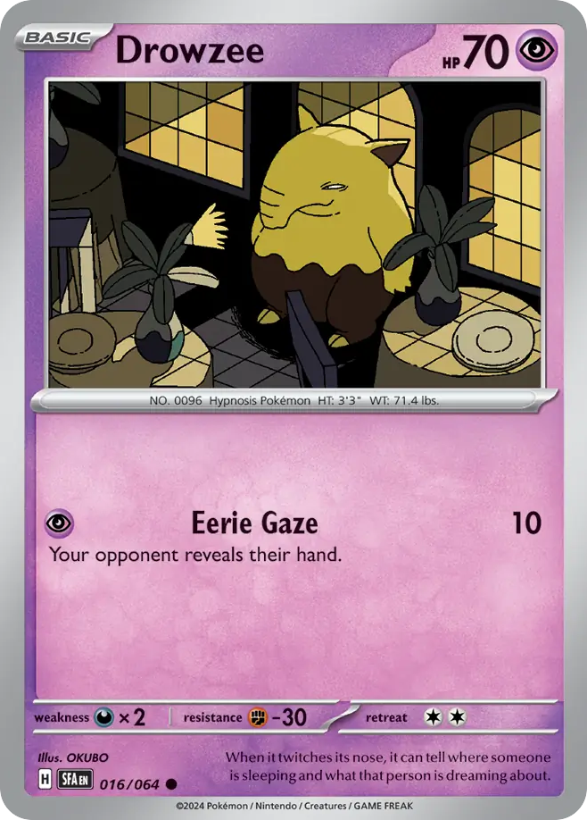 Drowzee 16/64 — English Pokémon Shrouded Fable (2024)