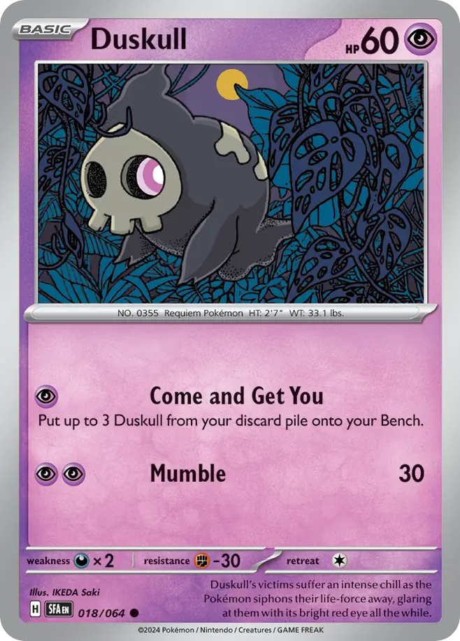 Duskull 18/64 — English Pokémon Shrouded Fable (2024)