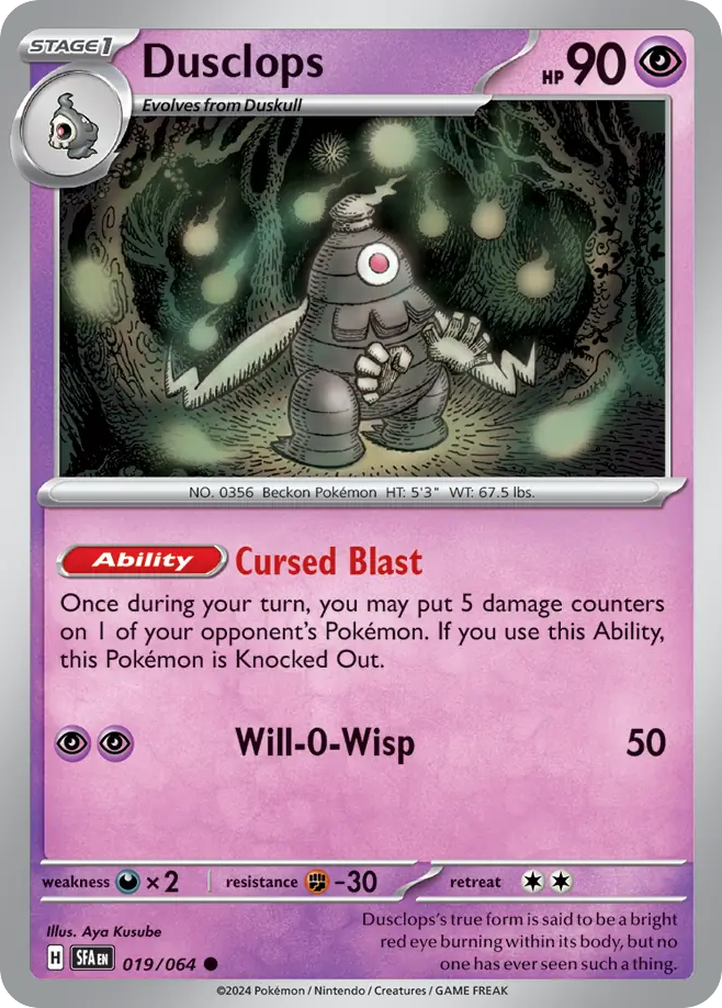 Dusclops 19/64 — English Pokémon Shrouded Fable (2024)