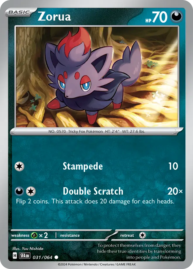 Zorua 31/64 — English Pokémon Shrouded Fable (2024)